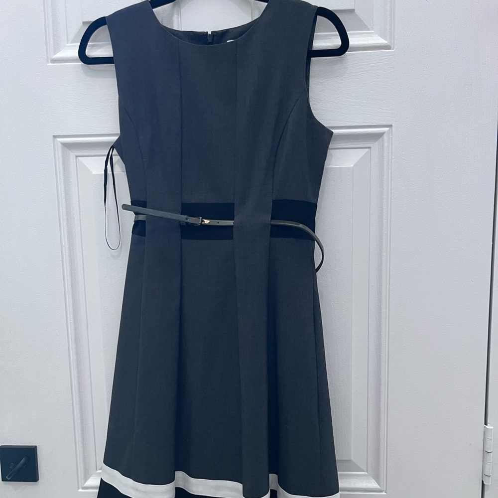 Calvin Klein dress. Very gently used, maybe worn 1-2 times. Belt included.